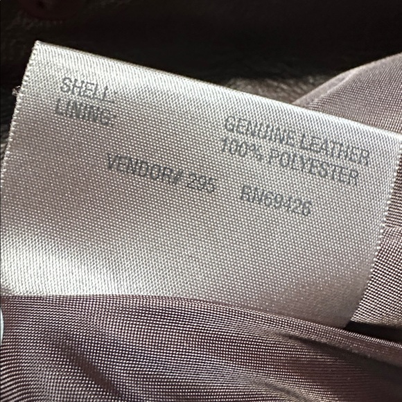 M Julian EUC size L genuine soft brown leather jacket. 3 button front w/ pockets - Picture 9 of 11